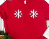Snowflake Boobs Funny Christmas T-Shirt