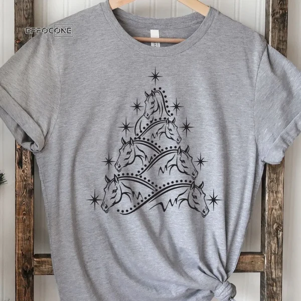 Horse Christmas Tree T-Shirt
