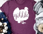 Gobble Turkey Family Thanksgiving T-Shirt