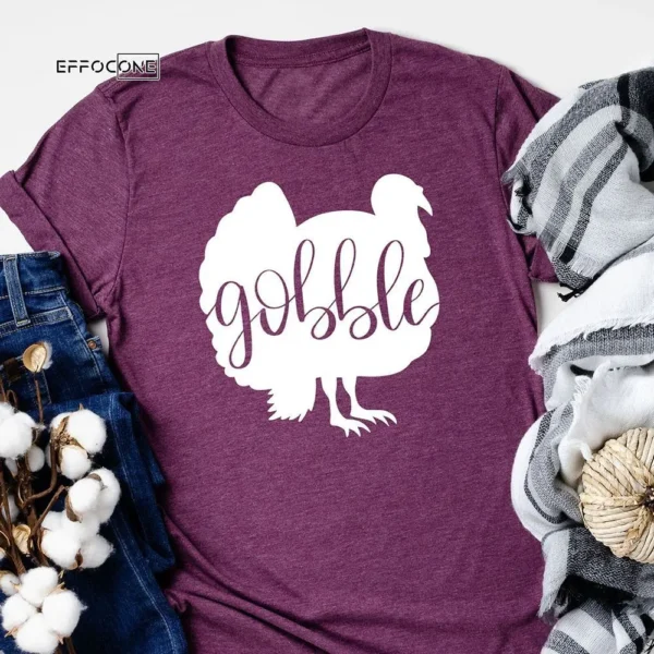 Gobble Turkey Family Thanksgiving T-Shirt