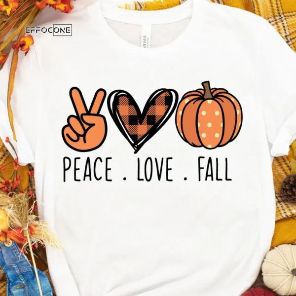 Peace Love Fall Pumpkin T-Shirt