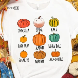 Pumpkin Varieties Fall T-shirt