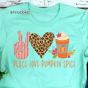 Peace Love Pumpkin Spice Fall Pumpkin T-Shirt