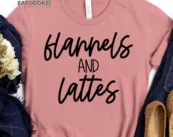 Flannels and Lattes Hello Fall T-shirt