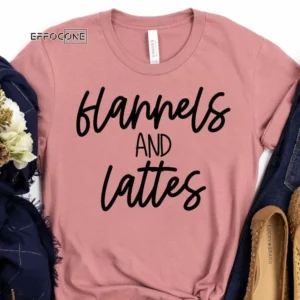 Flannels and Lattes Hello Fall T-shirt