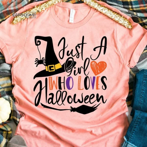 Just a Girl Who Loves Halloween T-shirt