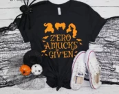 Zero Amucks Given Funny Halloween T-Shirt