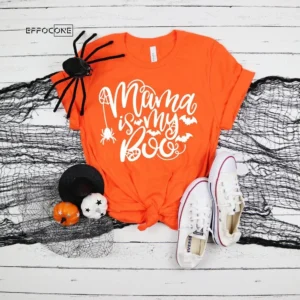 Mama Is My Boo Funny Halloween Witch T-Shirt