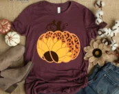 Leopard Pumpkin Thanksgiving T-Shirt