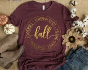 Football Fall, Pumpkin Spice Fall, Falling Leaves, Bonfires Fall T-Shirt