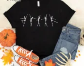 Ballet Skeleton Dancing Happy T-Shirt
