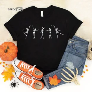 Ballet Skeleton Dancing Happy T-Shirt