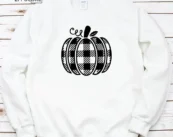 Plaid Pumpkin Thankgiving T-Shirt