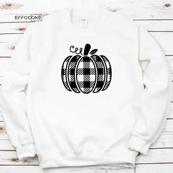 Plaid Pumpkin Thankgiving T-Shirt