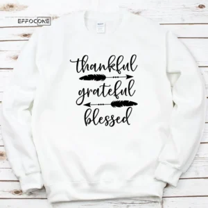 Thankful Grateful Blessed Thankgiving T-Shirt