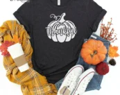 Thankful Pumpkin Thanksgiving T-Shirt