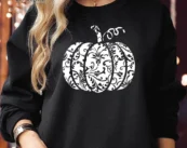 FLORAL PUMPKIN Halloween Sweatshirts