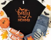 Batty For Mommy Halloween T-Shirt
