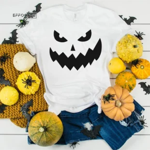 Pumpkin Face Halloween T-Shirt