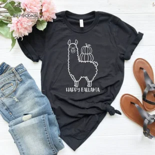 Happy Falllama Pumpkin T-Shirt