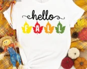 Happy Fall Multicolored Leaves T-Shirt