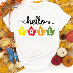 Happy Fall Multicolored Leaves T-Shirt