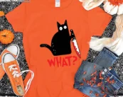 Halloween MURDEROUS CAT T shirt