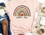Happy Fall Rainbow Leopard T-Shirt