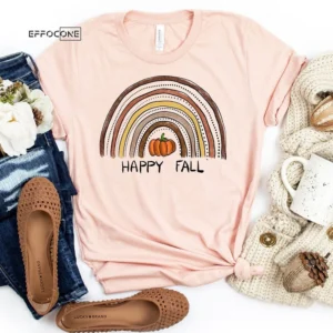 Happy Fall Rainbow Leopard T-Shirt