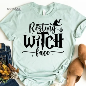 Resting Witch Face Halloween T-Shirt