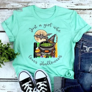 Just a Girl Who Loves Halloween T-Shirt