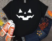 SCARY PUMKIN FACE Halloween T shirt