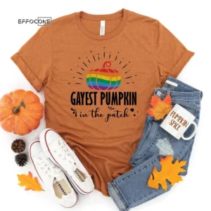 Gayest Pumpkin in the patch Thanksgiving T-Shirt