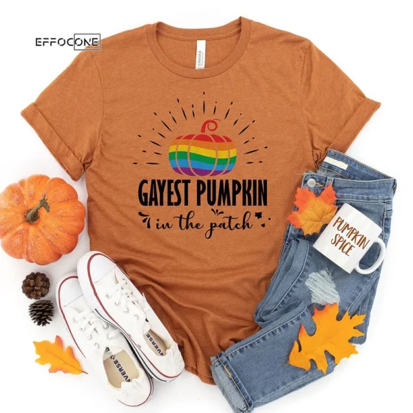Gayest Pumpkin in the patch Thanksgiving T-Shirt