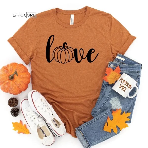 Love Pumpkin Thanksgiving T-Shirt