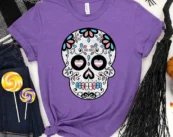 Transgender Halloween Sugar Skull T-Shirt