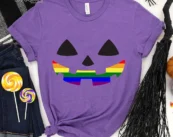 Rainbow Pumpkin Halloween T-Shirt