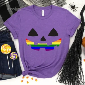 Rainbow Pumpkin Halloween T-Shirt