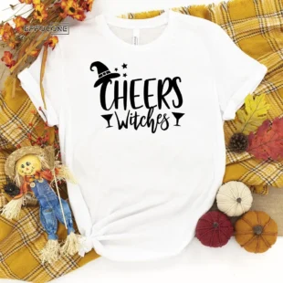 Cheers Witches Broom Pumpkin T-Shirt