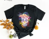 Sugar Skull Flower Rainbow T-Shirt