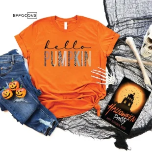 Hello Pumpkin Fall Vibes Peace Love Thanksgiving T-Shirt