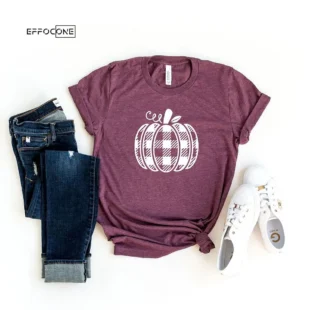 Plaid Pumpkin Fall T-Shirt