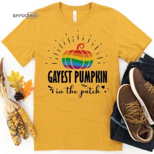 Gayest Pumpkin in the patch Thanksgiving T-Shirt