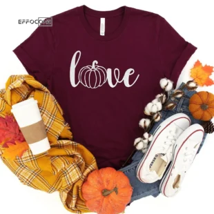 Love Pumpkin Thanksgiving T-Shirt