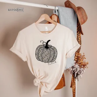 Cute Fall Teacher, Leopard Pumpkin Teaching Tshirt