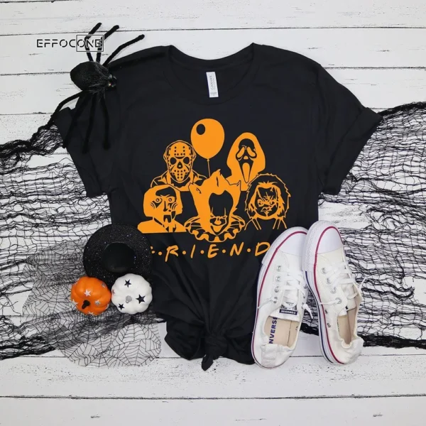 Halloween Horror Movie Killers Scary Friends T-Shirt