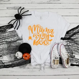 Mama Is My Boo Funny Halloween Witch T-Shirt