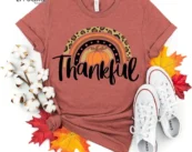 Thankful Rainbow Pumpkin T-Shirt