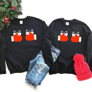 Christmas Boobs Santa Hands T-Shirt