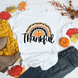 Thankful Rainbow Pumpkin T-Shirt